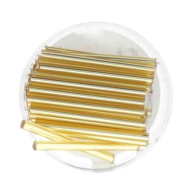 motor Bijna heroïne Glasstift, Goldeinzug, 30 mm, 12gr. Dose, kristall | Schmuckperlen-Depot
