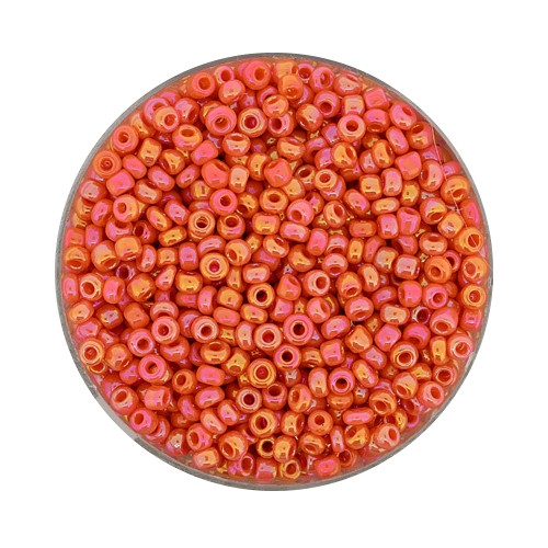 Rocailles aus China, 17gr. Dose, 2,6mm,orange AB