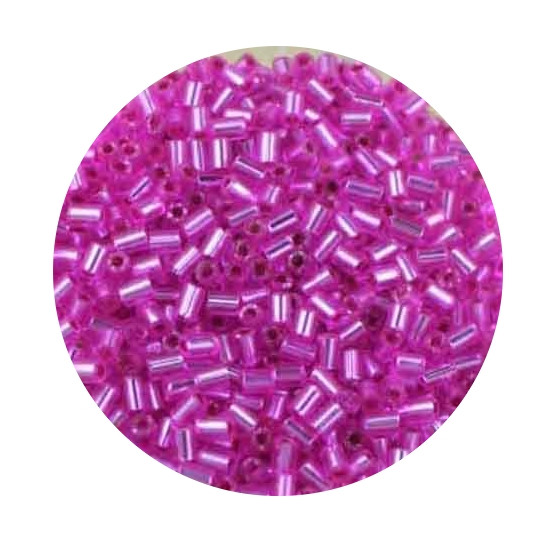 Glasstift, Silbereinzug, 2 mm, 17gr. Dose, fuchsia