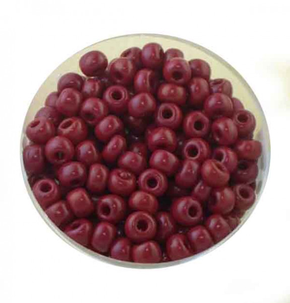 Rocailles, satt opak glänzend, 4,5mm, 17gr. Dose, rot